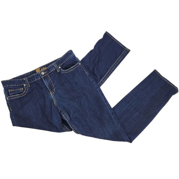 Kut from the Kloth Jeans 14 Dark Wash High-rise Stretch Contrast Stitching Bling - Picture 5 of 17